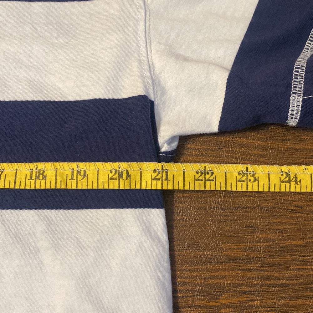OLD NAVY Blue White Boxy Tshirt, Medium - Picture 3 of 5